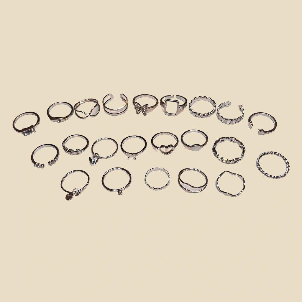 Adjustable Metallic Ring Set