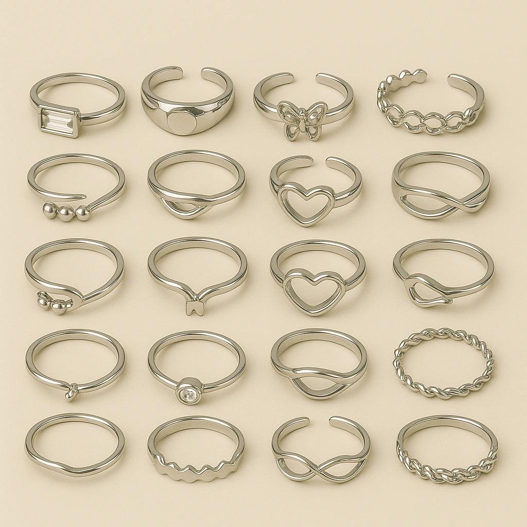 Adjustable Metallic Ring Set