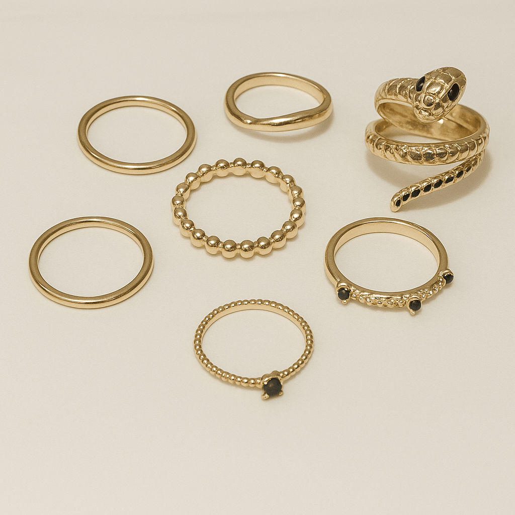 Gold Stacking Ring Set